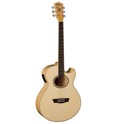 Washburn EA20 Festival Series Cutaway Acoustic Electric Guitar, Natural