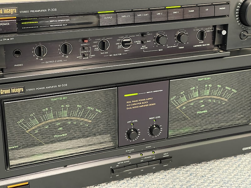 ONKYO Integra P-308/Integra M-508アンプセット ONKYO オンキョー コントロールアンプ インテグラ Integra P-308