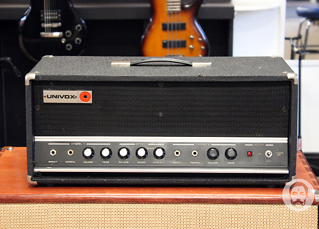 Univox 1221 50 watt 1970s tube guitar amp head w reverb and tremolo