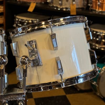 VINTAGE 1983 Sonor Phonic Drum Set in Gloss White - 14x22, 9x13, 10x14, 16x16 image 2