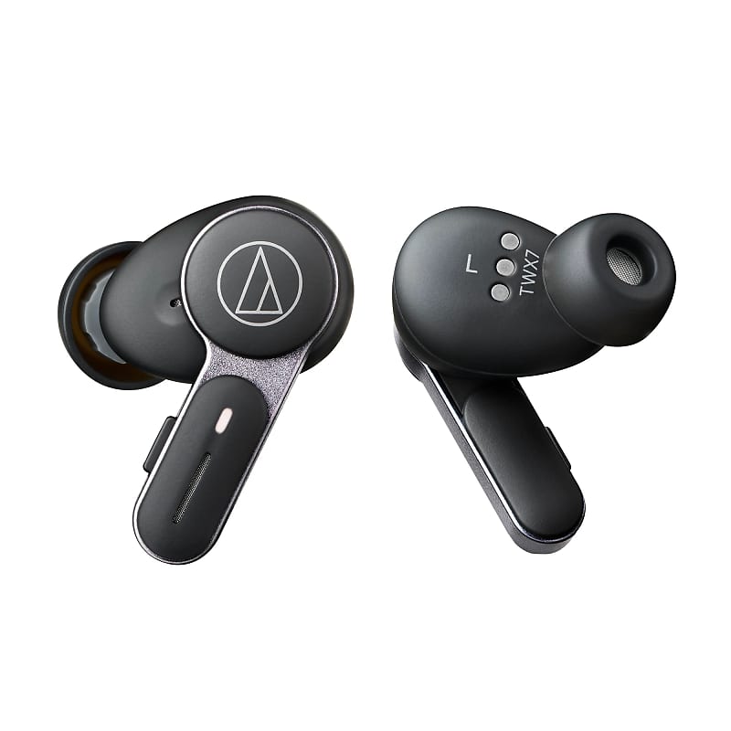 Audio-Technica ATH-TWX7 High-Fidelity Wireless In-Ear Earbuds, Ash Black  			