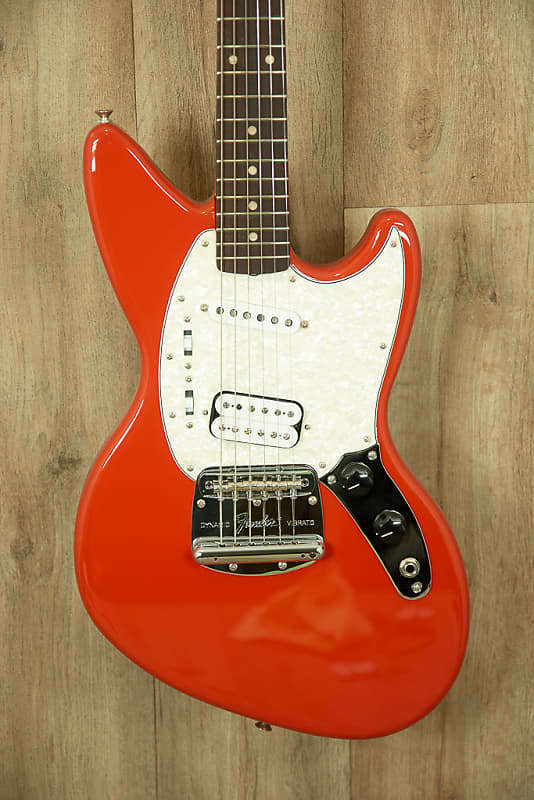Fender Kurt Cobain Jag-Stang Signature Touche Palissandre Fiesta Red image 1