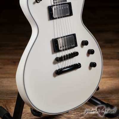 ESP E-II Eclipse EMG Electric Guitar w/ Case – Snow White Satin image 3