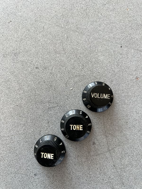 Fender Volume Tone Tone Control Knobs 1995 - Black | Reverb