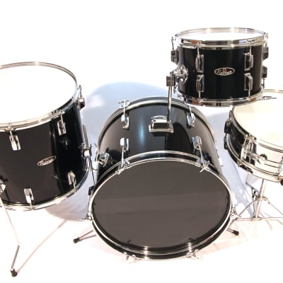 MIT Reuther 1970's 4 Piece Drum Set in Gloss Black Price Drop image 1