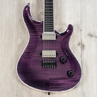 Mayones Regius Core 6 Guitar, Velvetrone Ironside & Solium Pickups, Trans Dirty Purple Gloss image 2