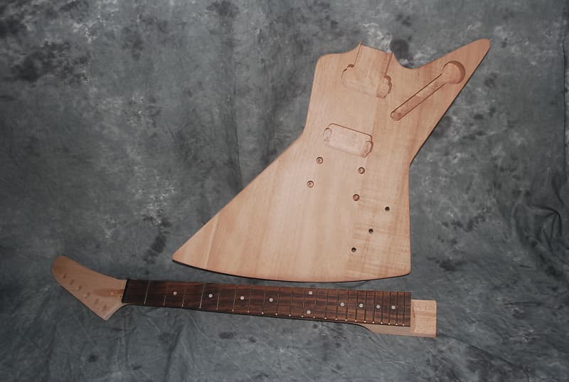Gibson Style Explorer Electric Guitar Kit Unfinished Build Your Own DIY Complete Hardware Humbuckers image 1
