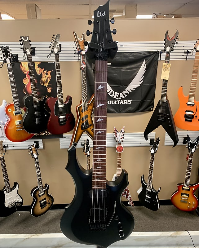 ESP LTD F-200 Electric Guitar Black Satin image 1