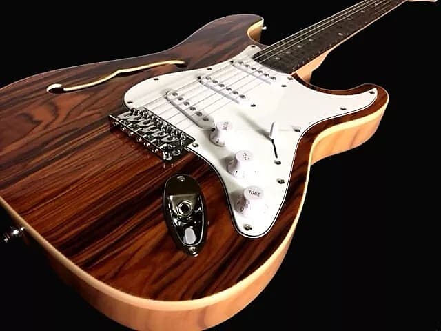Custom Cozart Exotic SEMI HOLLOW STRAT STYLE ELECTRIC GUITAR image 1