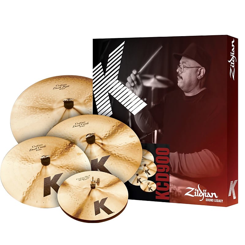 Zildjian KCD900 K Custom Dark Box Set 14/16/18/20" Cymbal Pack image 1