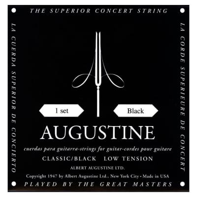 Cuerdas Clásica Augustine Classic Black Low Tension for sale