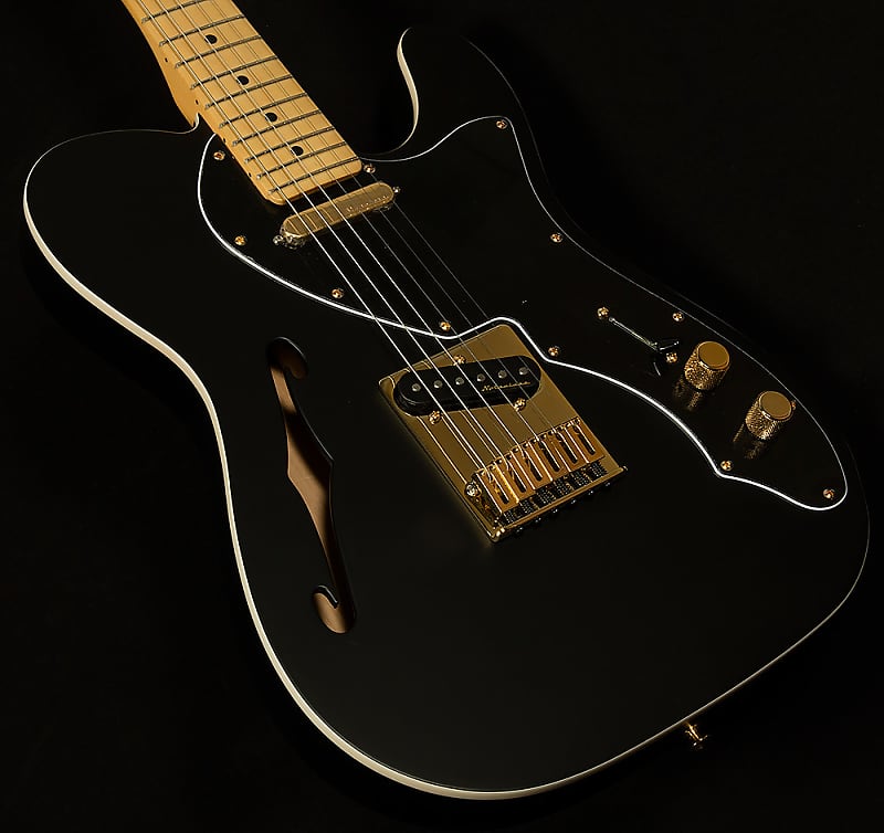 Fender Limited Edition Telecaster Thinline Deluxe Satin Black image 3