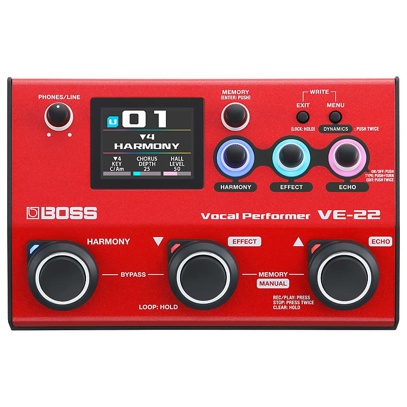 New Boss VE-22 Vocal Performer Voice Effects Pedal image 1