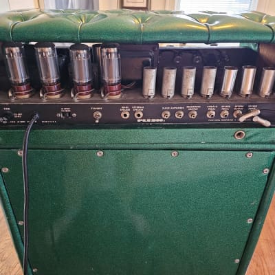 Plush P1000 S Head and 2x15" Cabinet 1968-1974 - Green Sparkle image 9