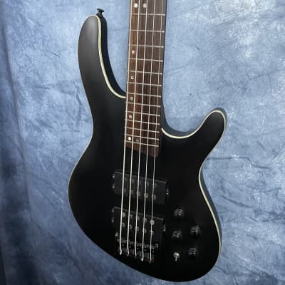 Cort C5H Artisan Series 5 String Active Bass Guitar in Satin Black | Reverb