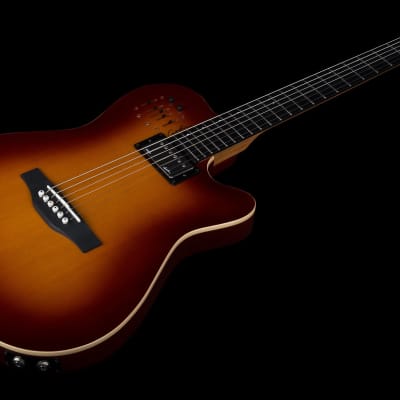 Godin A6 Ultra Cognac Burst HG 6 String RH Acoustic Electric Guitar MADE In CANADA - D image 3