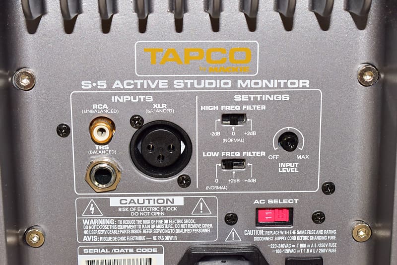 TAPCO by MACKIE S5スピーカー ペア