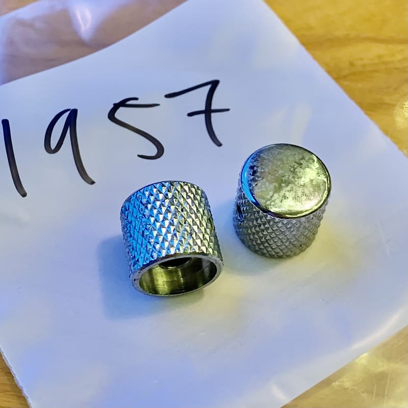 Fender Telecaster knobs precision bass 1957 Chrome aluminum Reverb