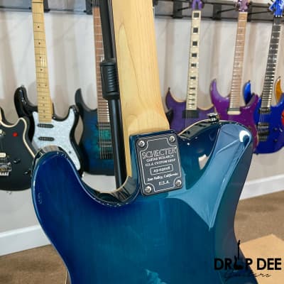 Schecter USA Custom Shop PT Custom Electric Guitar w/ Case-Trans Sky Blue image 13