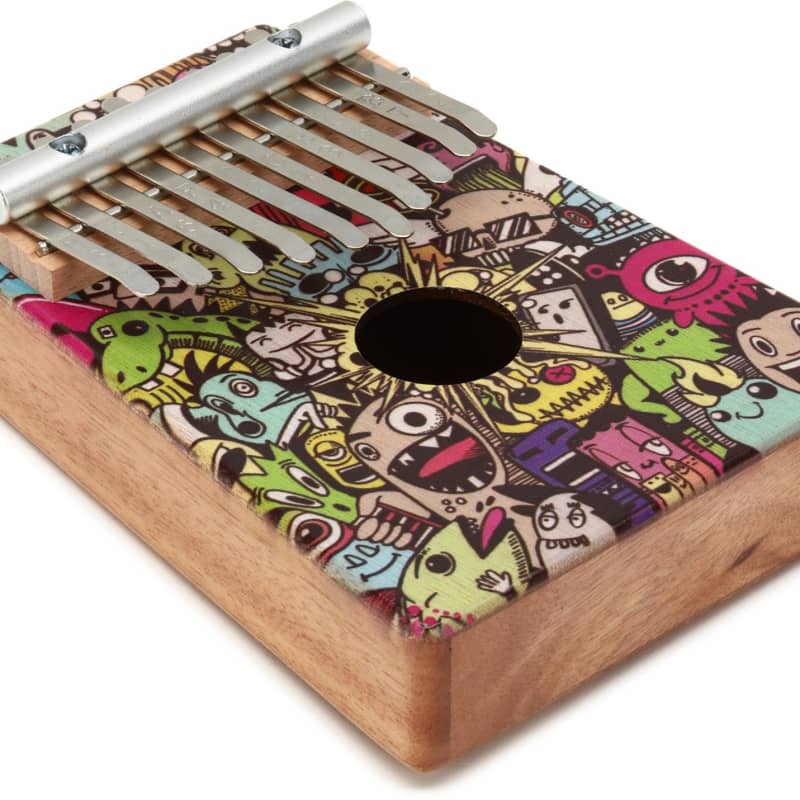 Sela SE259 Art Series Kalimba 10-key - Little Monster Bundle with Meinl  Percussion SLB25 Sleigh Bells