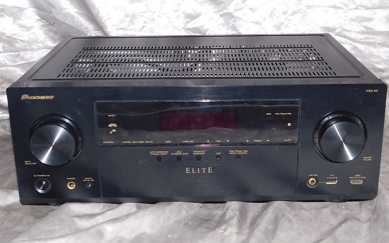 Pioneer VSX-43 ELITE Home theater receiver with remote, mic and quick start guide  			