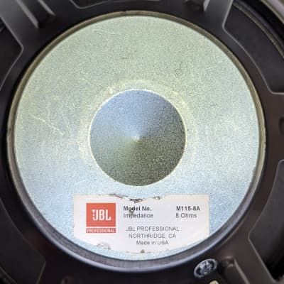 Very Clean! JBL M115-8A 15" Bass/DJ/PA Speaker/Woofer - Looks & Sounds Excellent! image 2