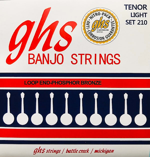 GHS Phosphor Bronze Banjo Strings; tenor light Reverb