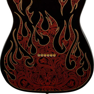 Fender : James Burton Telecaster MN Red Paisley Flames Bild 2