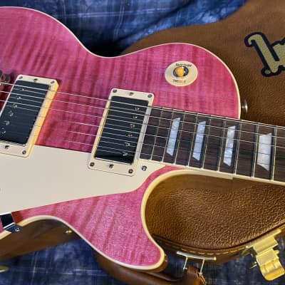 NEW!! 2023 Gibson Les Paul Standard '60s - Translucent Fuchsia - Killer Flame Top - Only 8.9lbs - Authorized Dealer - G02273 - Blem SAVE! image 3