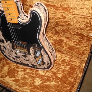 Fender/ Scarecrow Guitars Custom handtooled leather wrapped JD telecaster w/ Joe barden Pickups image 10