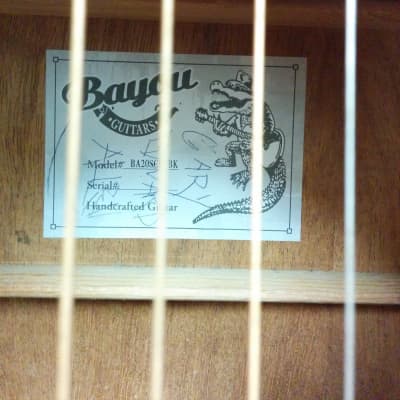 Bayou Canada BA20SCE-BK Acoustic E Guitar + Soft Case image 8