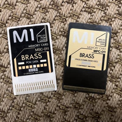 Korg M1 cards - MSC-011 - MPC-011 - Brass