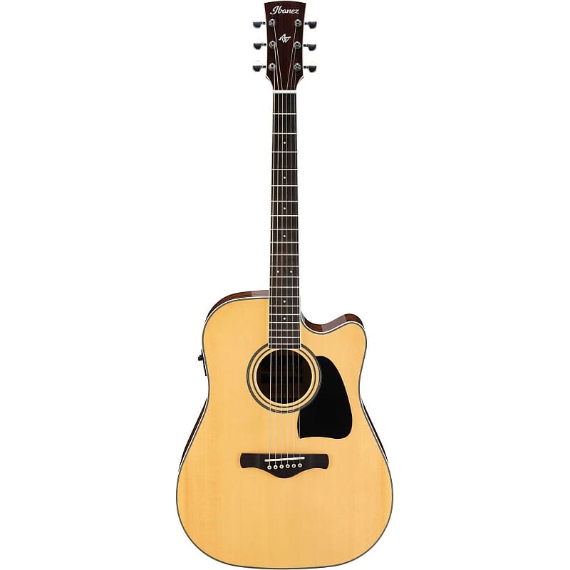 Ibanez AW70ECE Solid Top Dreadnought Cutaway Acoustic-Electric Guitar  Natural