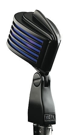 HEIL SOUND The Fin – Black Body/Blue LED Retro-Styled Dynamic Cardioid Microphone image 1