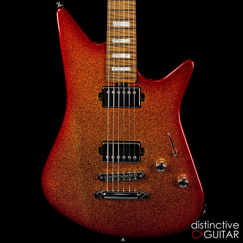 Music Man Albert Lee BFR Cherry Punch Sparkle - Roasted Flame Maple Neck image 1