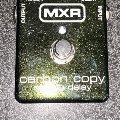 MXR M169 Carbon Copy Analog  Delay Green guitar effects pedal with original box and manual image 2