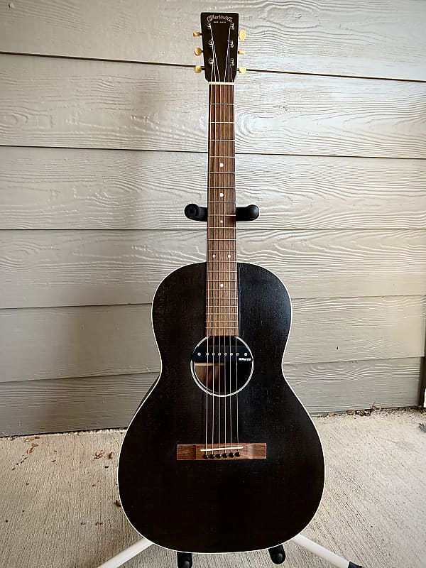 Martin 0017S Black Smoke 12 Fret Acoustic Guitar w/ Dimarzio Pickup & Case  Satin Black