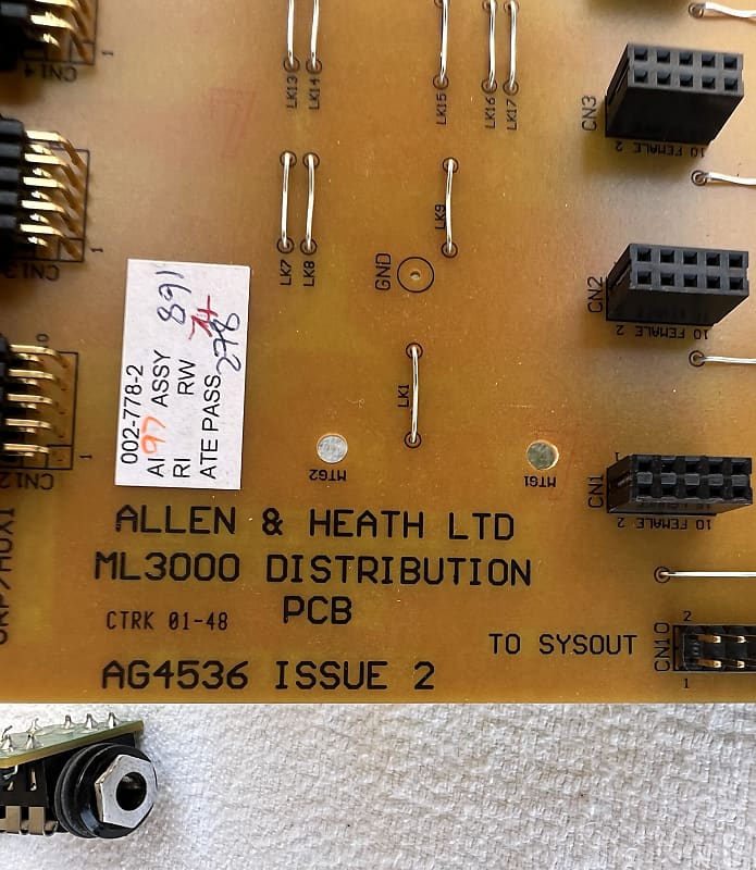 Allen Heath ML3000 Main AG4536 Distribution PCB Parts Works Reverb
