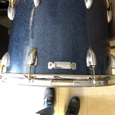Vintage Ideal Parade Drum, 16x11” Blue Sparkle, Tom Conversion, Japanese Made, Unique Piece image 3