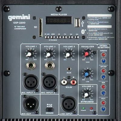 Gemini GSP-L2200PK Active Bluetooth Loudspeaker image 3