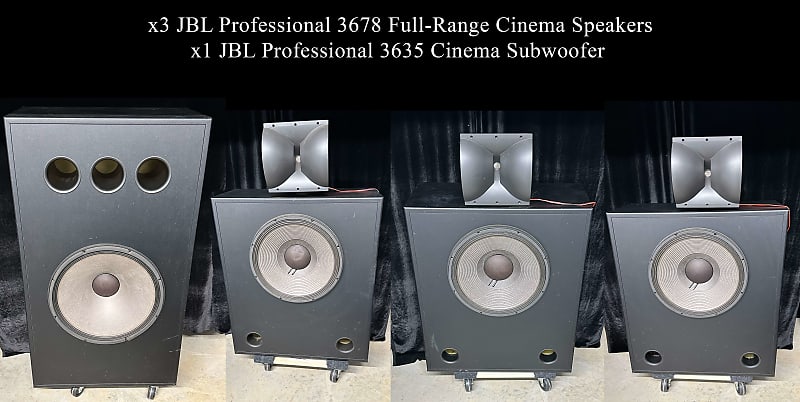 JBL Professional 3678 Cinema Speakers &amp; 3635 Subwoofer, Hi-Fi Home Theater  			