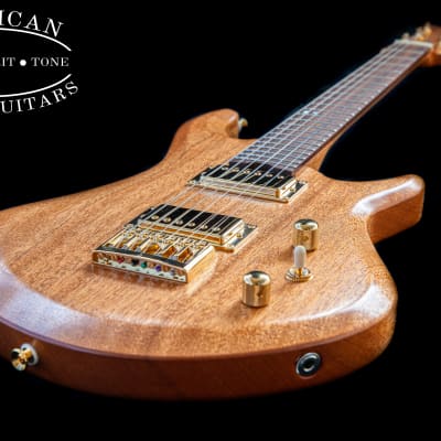 Handmade American Exotic Guitars Signature Series Dennis Brown, Carved Top Mahogany, Made in U.S.A. for sale