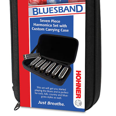 Hohner Bluesband Bundle Includes C-7 Case and Keys of G,A,C,D,E