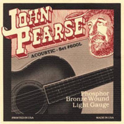 John Pearse 600L Phosphor Bronze Acoustic Guitar Strings - Light 12-53 image 3