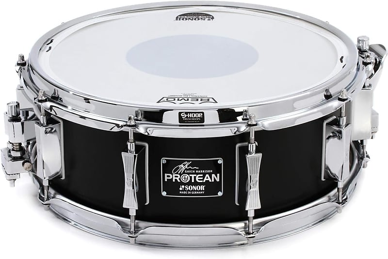 Sonor Gavin Harrison Signature Birch 14x5.25" Snare Drum - Semi Gloss Black (SSD-140525-GHPRM) image 1