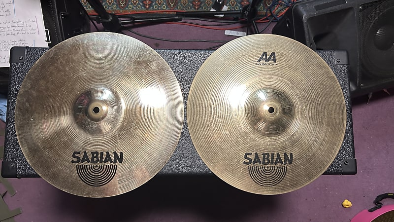 Sabian 14" AA Rock Hi-Hat Cymbals (Pair) 2002 - 2018 - Brilliant image 1