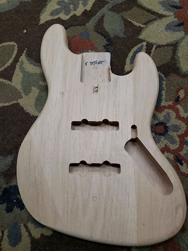 Unfinished 5 String Bass Guitar Body Reverb
