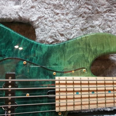 2018 Bacchus Exotic Wood Custom Woodline 517 Japan Handmade Series 5 String Bass image 4
