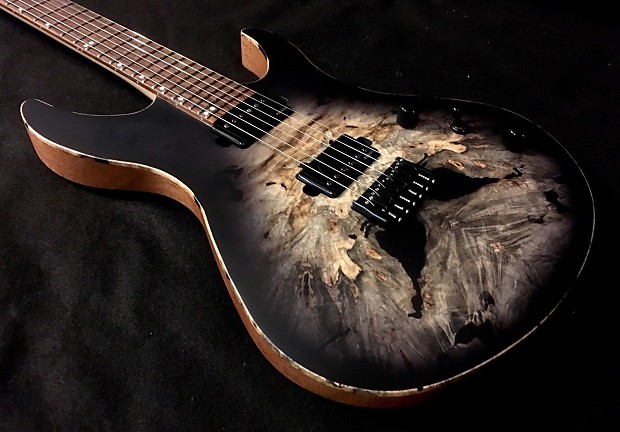 最旬トレンドパンツ Modern Romulus Custom USA Acacia 6 Burst Black Burl Buckeye ギター