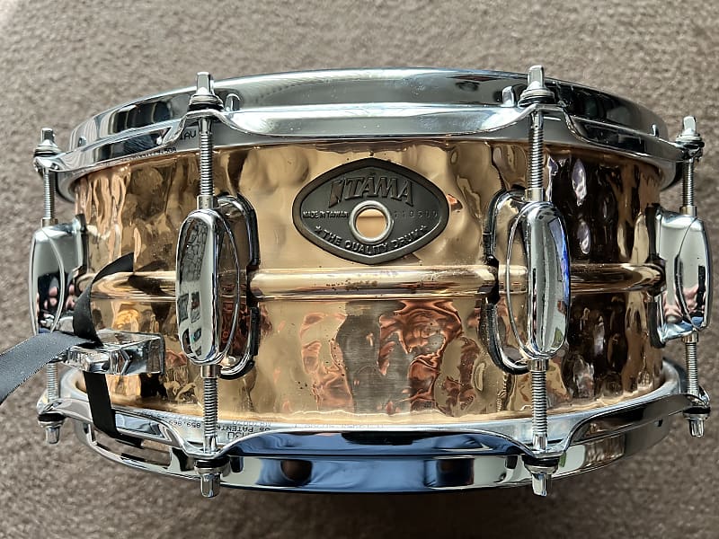 Tama Hammered Bronze Snare Drum 5.5” x 14” 1998 - Polished Bronze